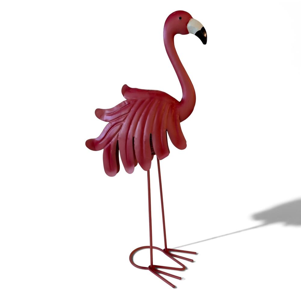 Bobble Flamingo Garden Sculpture Figurine Tropical Coastal Beach Home Decor 14"